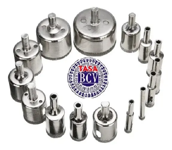 Set De 15 Brocas Copa Diamante Cerámica Granito Vidrio